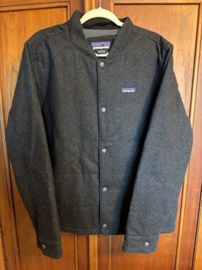 Patagonia Charcoal Gray Snap-Front Bomber Jacket